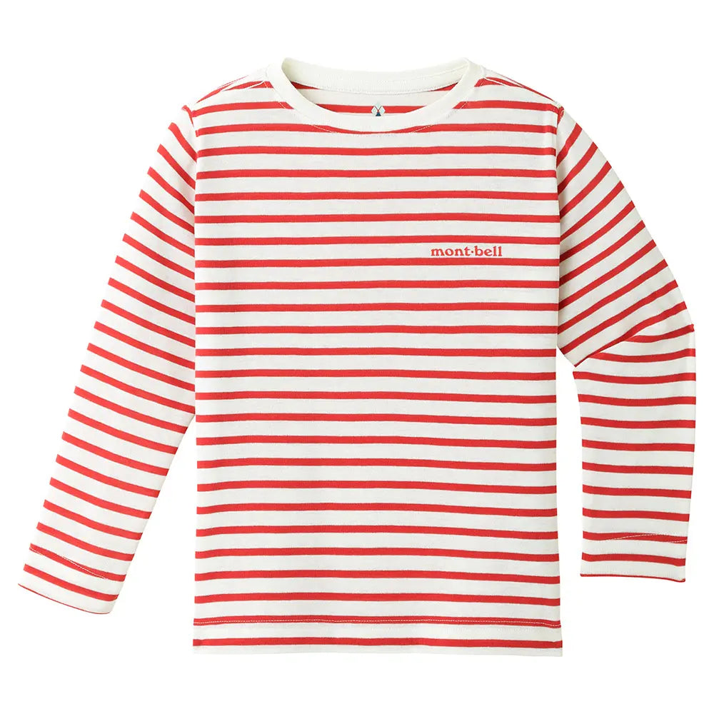 mont-bell: Wickron Striped Long Sleeve T Kid's 100 - 130