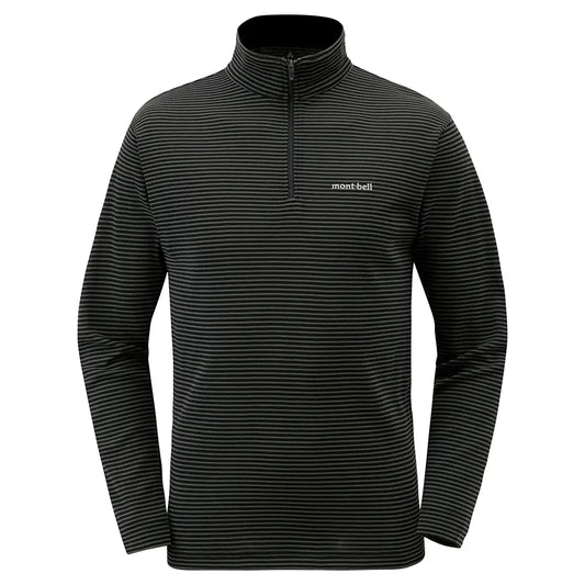 mont-bell: Wickron Striped Long Sleeve Zip Shirt Men's