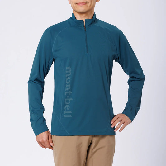 mont-bell: Cool Light Long Sleeve Zip Shirt Men's