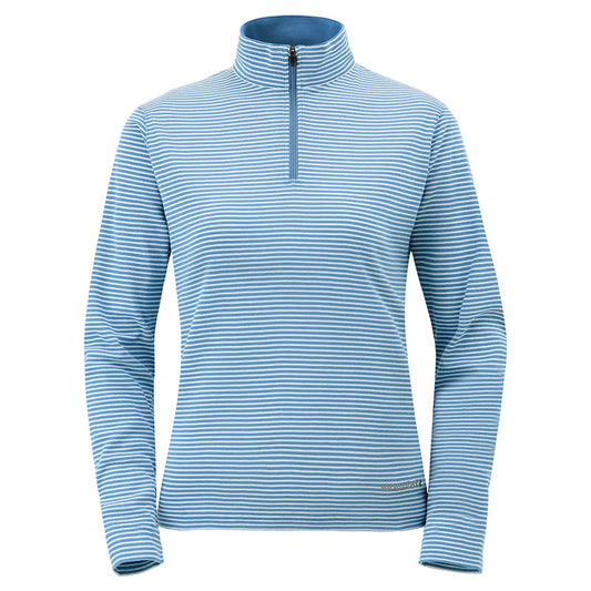 mont-bell: Wickron Striped Long Sleeve Zip Shirt Women's
