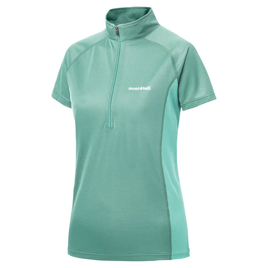 mont-bell: Cool Short Sleeve Zip Shirt Women's