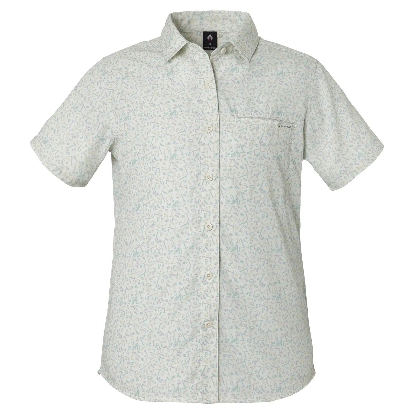 mont-bell: Wickron Light Print Short Sleeve Shirt Women's
