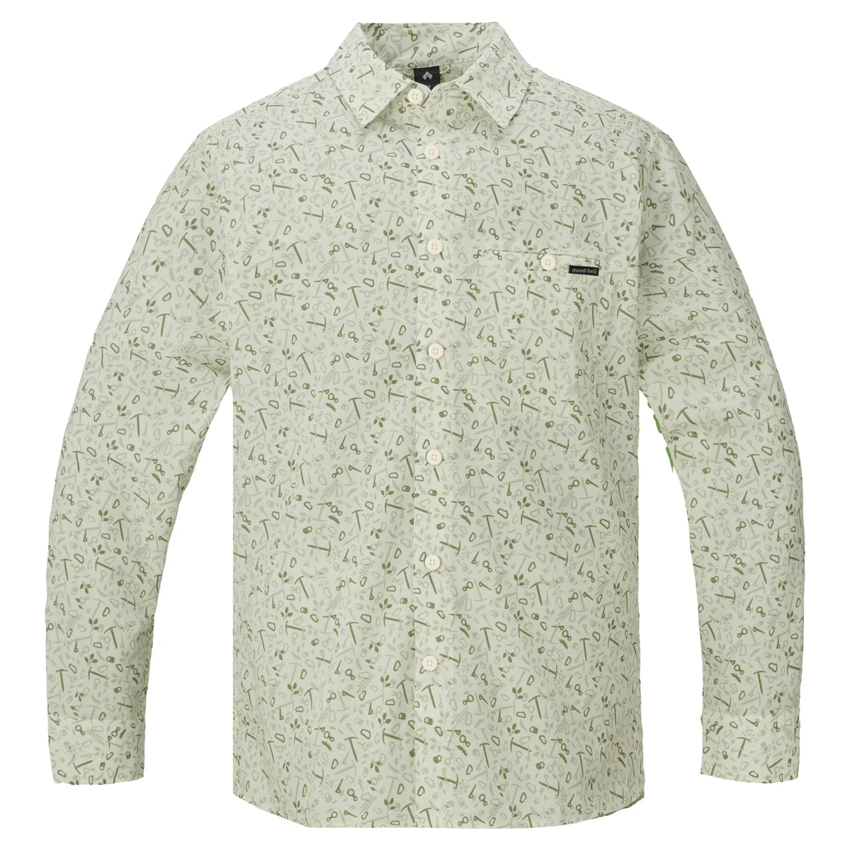 mont-bell: Wickron Light Print Long Sleeve Shirt Men's