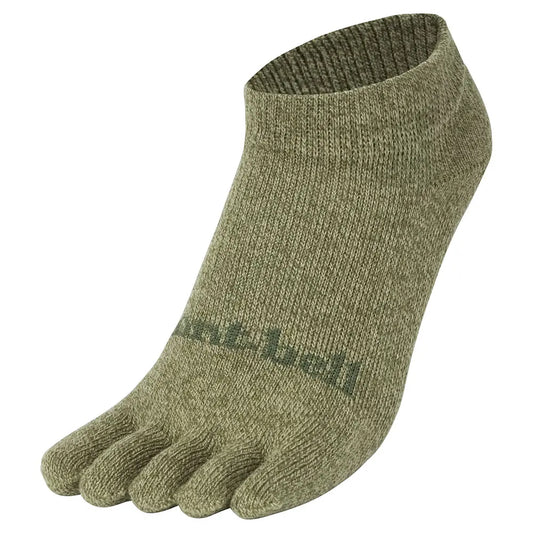mont-bell: Core Spun Travel 5 Toe Ankle Socks Men's