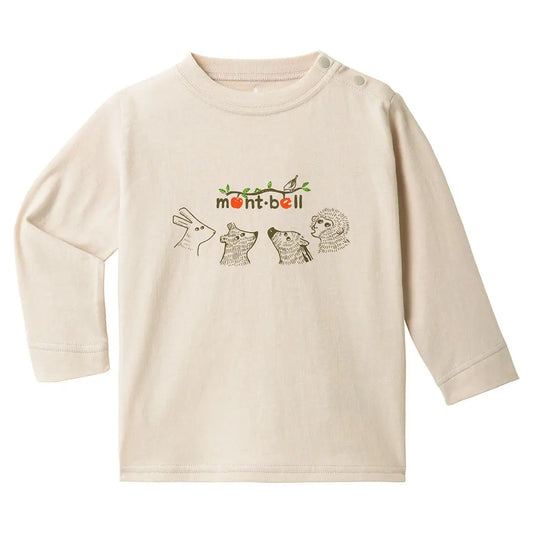 mont-bell: Cotton Long Sleeve T Baby's Forest Animals 80 - 90