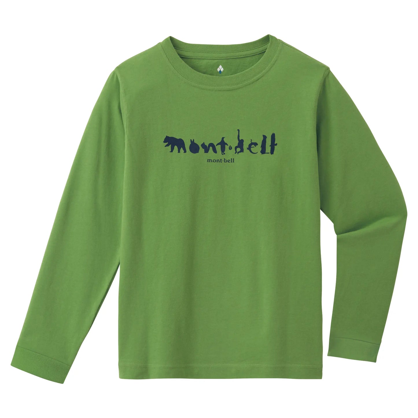 mont-bell: Cotton Long Sleeve T Kid's Animal Logo 140-160