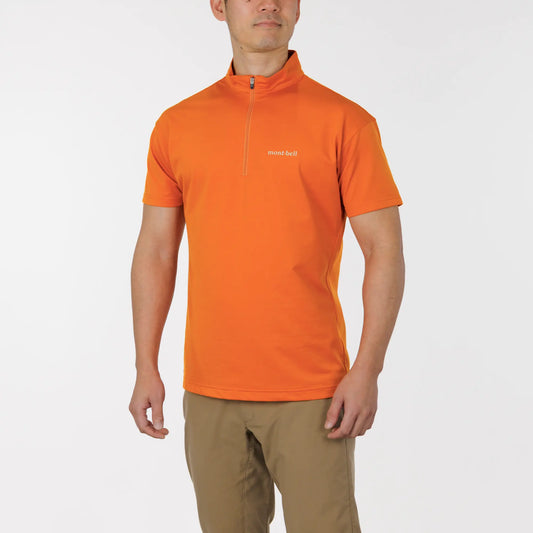 mont-bell: Wickron UV-TECT Short Sleeve Zip Shirt Men's (US Size 美版尺寸)