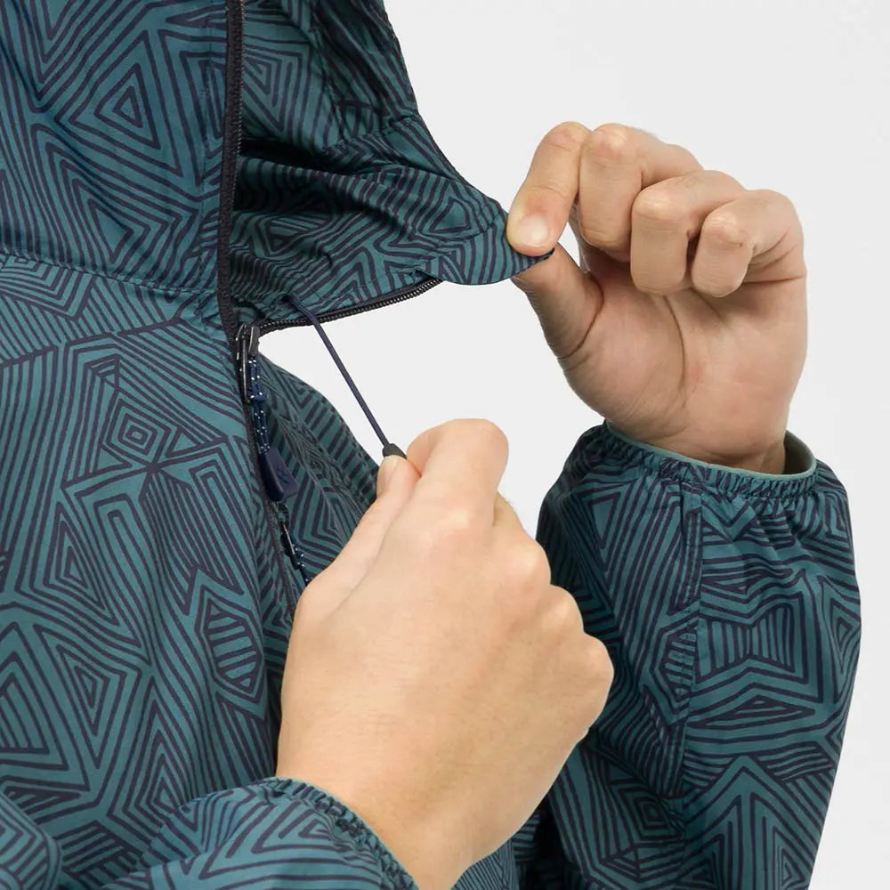mont-bell: Wind Blast Print Hooded Jacket Men's