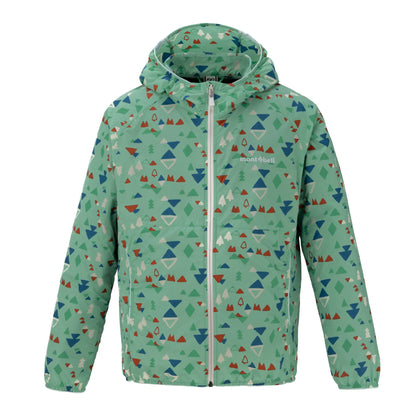 mont-bell: Wind Blast Print Hooded Jacket Kid's 140-160