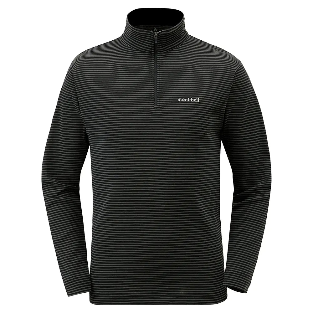 mont-bell: Wickron Striped Long Sleeve Zip Shirt Men's