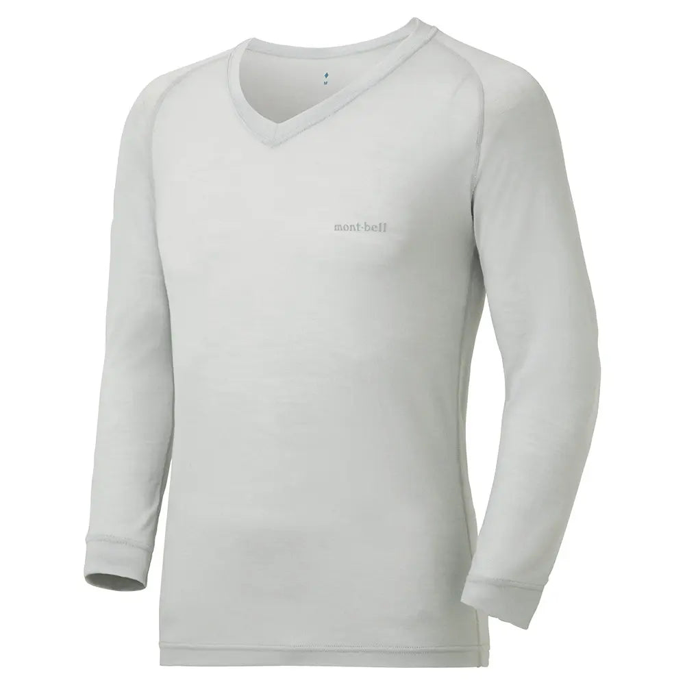 mont-bell: SUPER MERINO WOOL Middle Weight V-Neck Shirt Men's