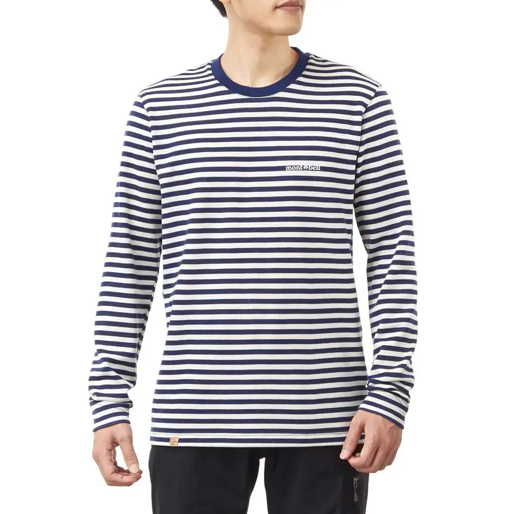 mont-bell: Merino Wool Plus Striped Long Sleeve T Men's