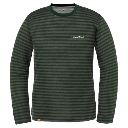 mont-bell: Merino Wool Plus Striped Long Sleeve T Men's