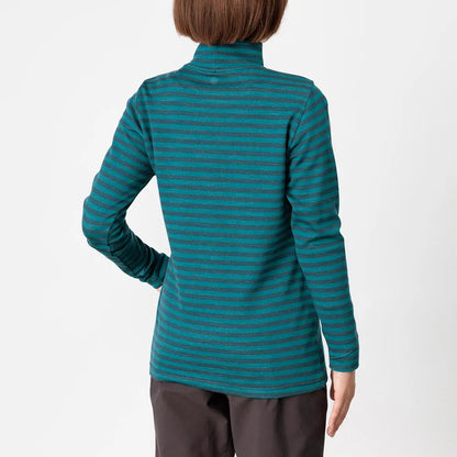 mont-bell: Merino Wool Plus Striped High Neck Shirt Women's