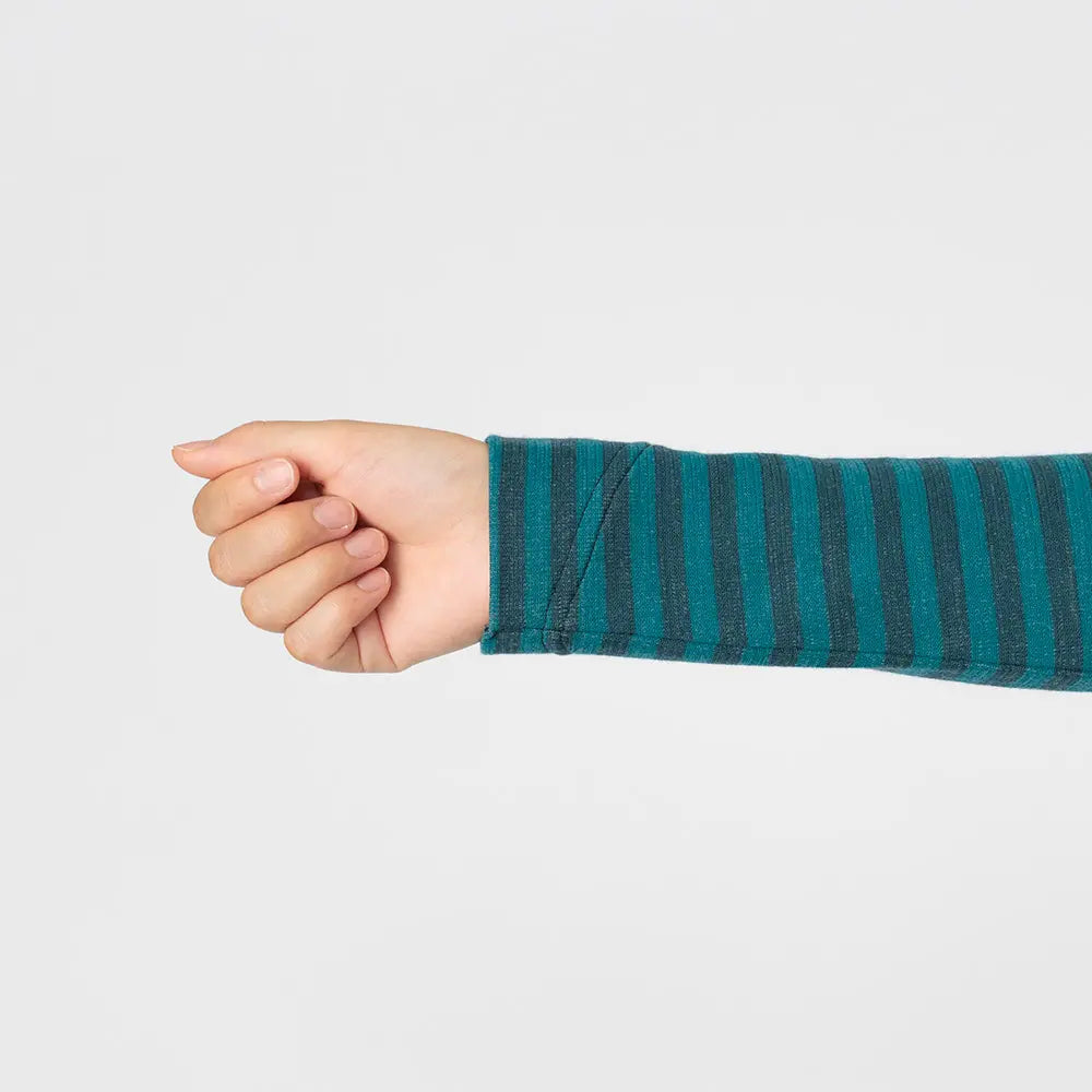 mont-bell: Merino Wool Plus Striped High Neck Shirt Women's