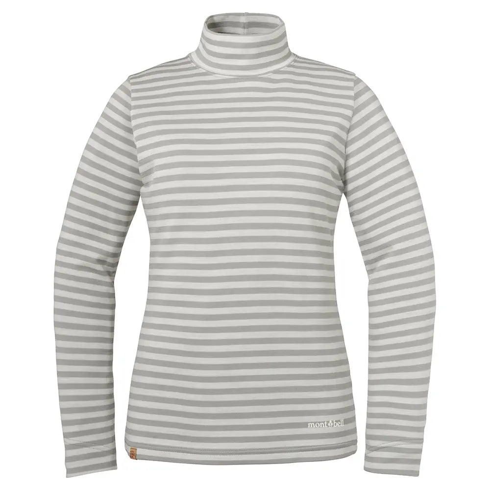 mont-bell: Merino Wool Plus Striped High Neck Shirt Women's