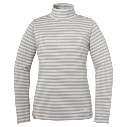mont-bell: Merino Wool Plus Striped High Neck Shirt Women's