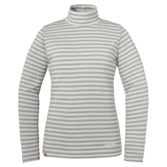 mont-bell: Merino Wool Plus Striped High Neck Shirt Women's