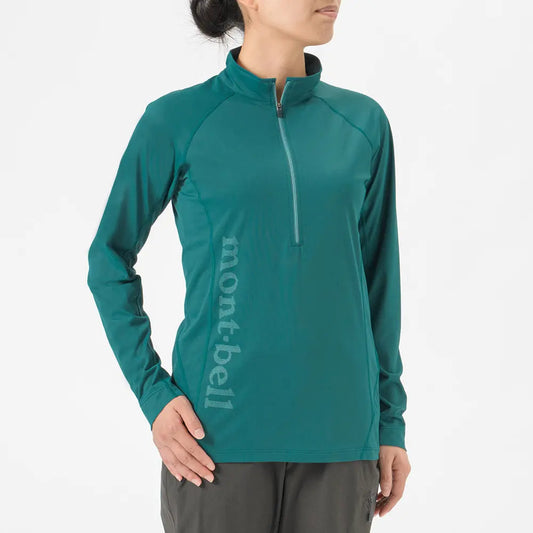 mont-bell: Cool Light Long Sleeve Zip Shirt Women's