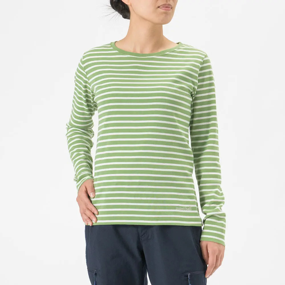 mont-bell: Wickron Striped Long Sleeve T Women's