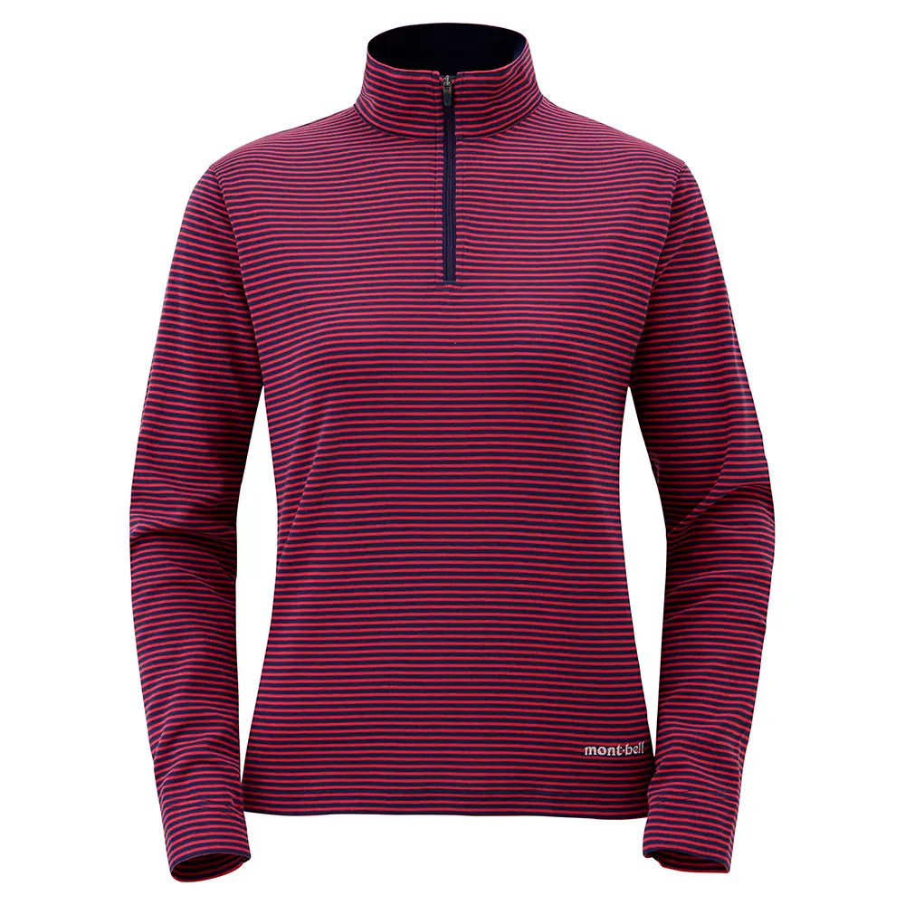 mont-bell: Wickron Striped Long Sleeve Zip Shirt Women's