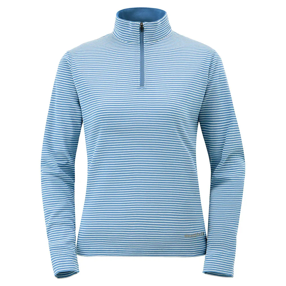 mont-bell: Wickron Striped Long Sleeve Zip Shirt Women's