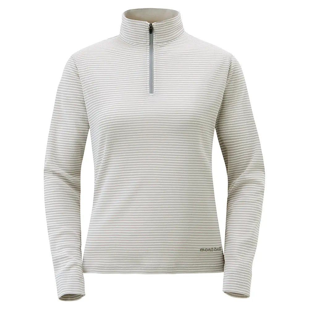 mont-bell: Wickron Striped Long Sleeve Zip Shirt Women's