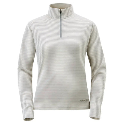 mont-bell: Wickron Striped Long Sleeve Zip Shirt Women's