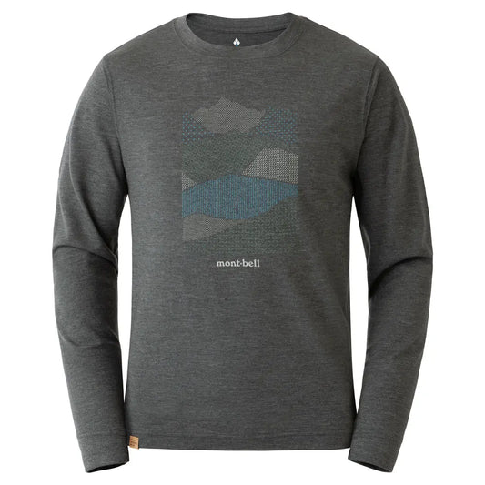 mont-bell: Merino Wool Plus Light Long Sleeve T Men's Mountain Collage