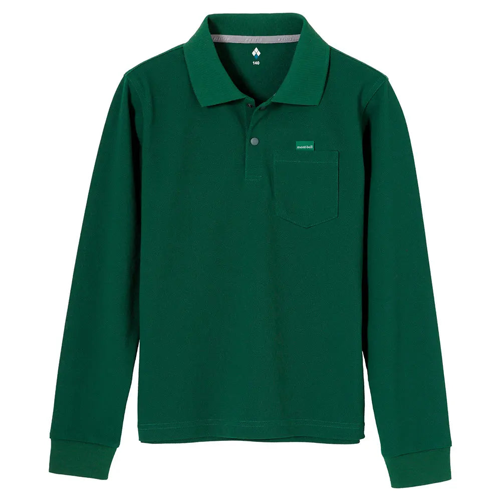 mont-bell: Wickron Long Sleeve Polo Shirt Kid's 140 - 160