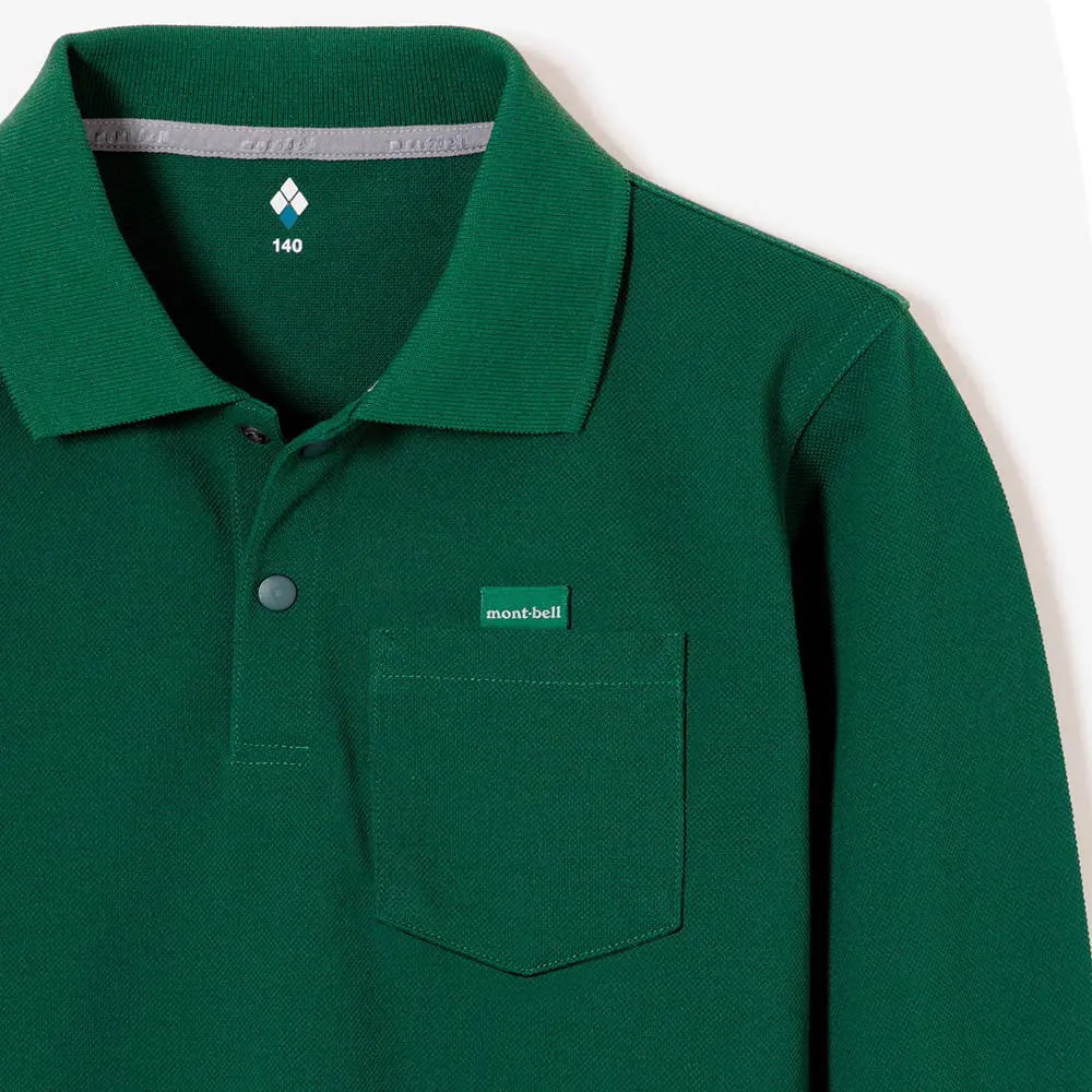 mont-bell: Wickron Long Sleeve Polo Shirt Kid's 100 - 130