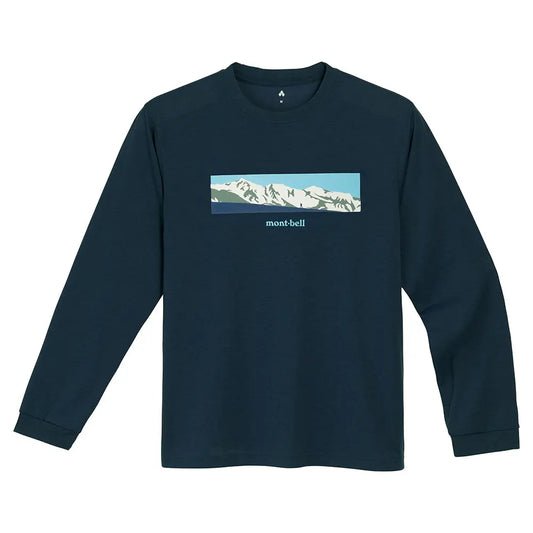 mont-bell: Wickron Long Sleeve T White Mountain Range