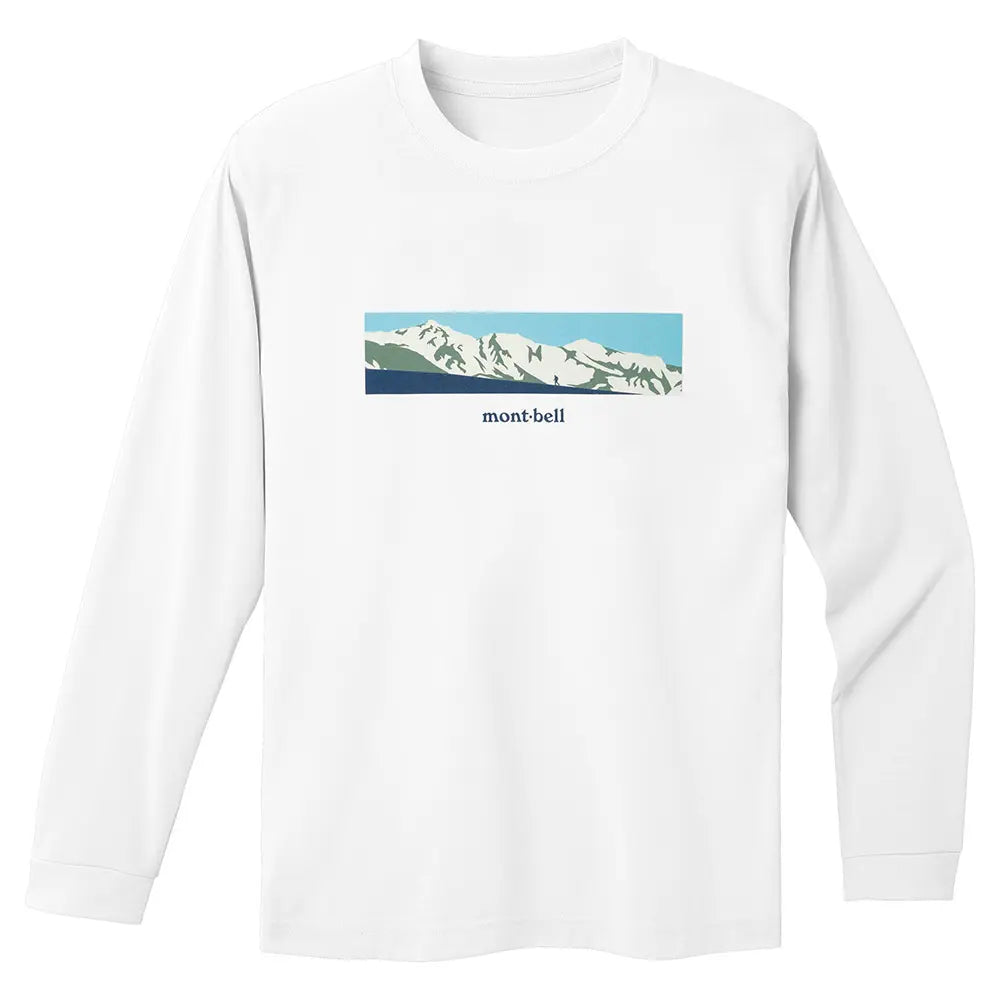 mont-bell: Wickron Long Sleeve T White Mountain Range