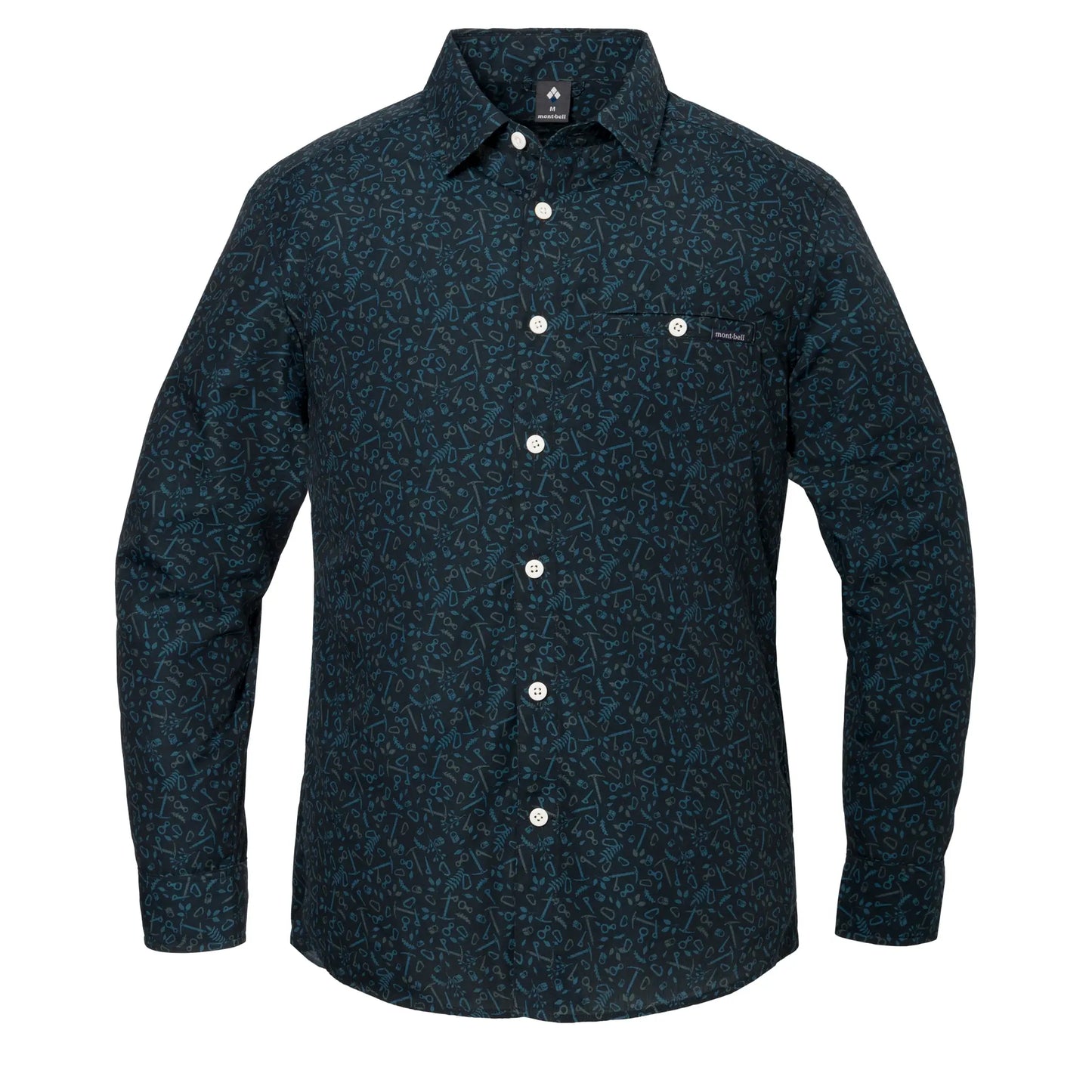 mont-bell: Wickron Light Print Long Sleeve Shirt Men's