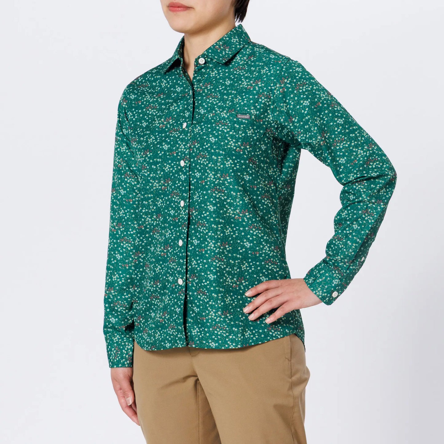 mont-bell: Wickron Light Print Long Sleeve Shirt Women's