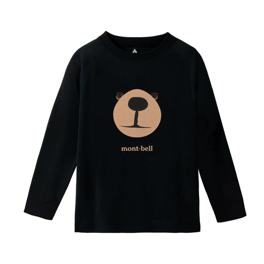 mont-bell: Wickron Long Sleeve T Kid's Monta Bear Face 100-130