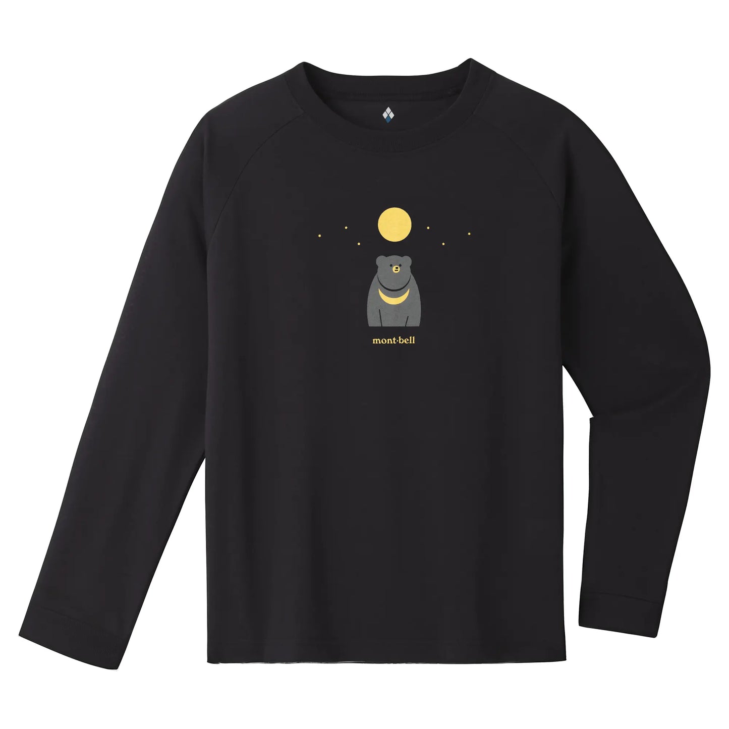 mont-bell: Wickron Long Sleeve T Kid's Japanese Black Bear 140-160