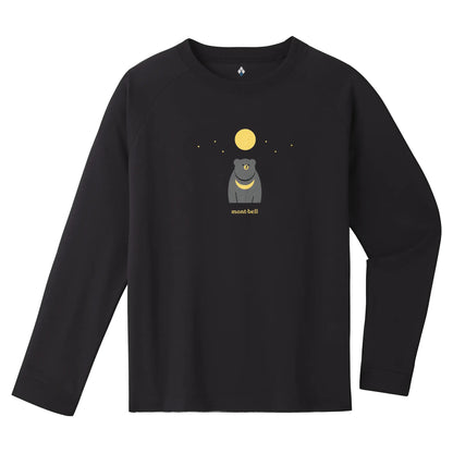 mont-bell: Wickron Long Sleeve T Kid's Japanese Black Bear 140-160