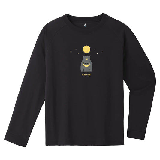 mont-bell: Wickron Long Sleeve T Kid's Japanese Black Bear 140-160