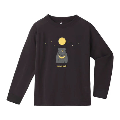 mont-bell: Wickron Long Sleeve T Kid's Japanese Black Bear 100-130