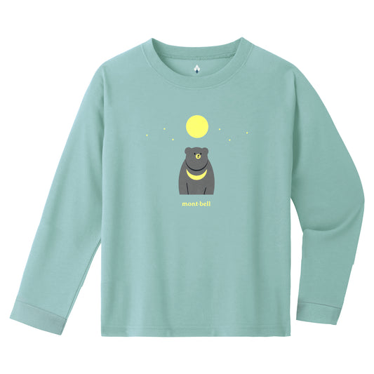 mont-bell: Wickron Long Sleeve T Kid's Japanese Black Bear 100-130
