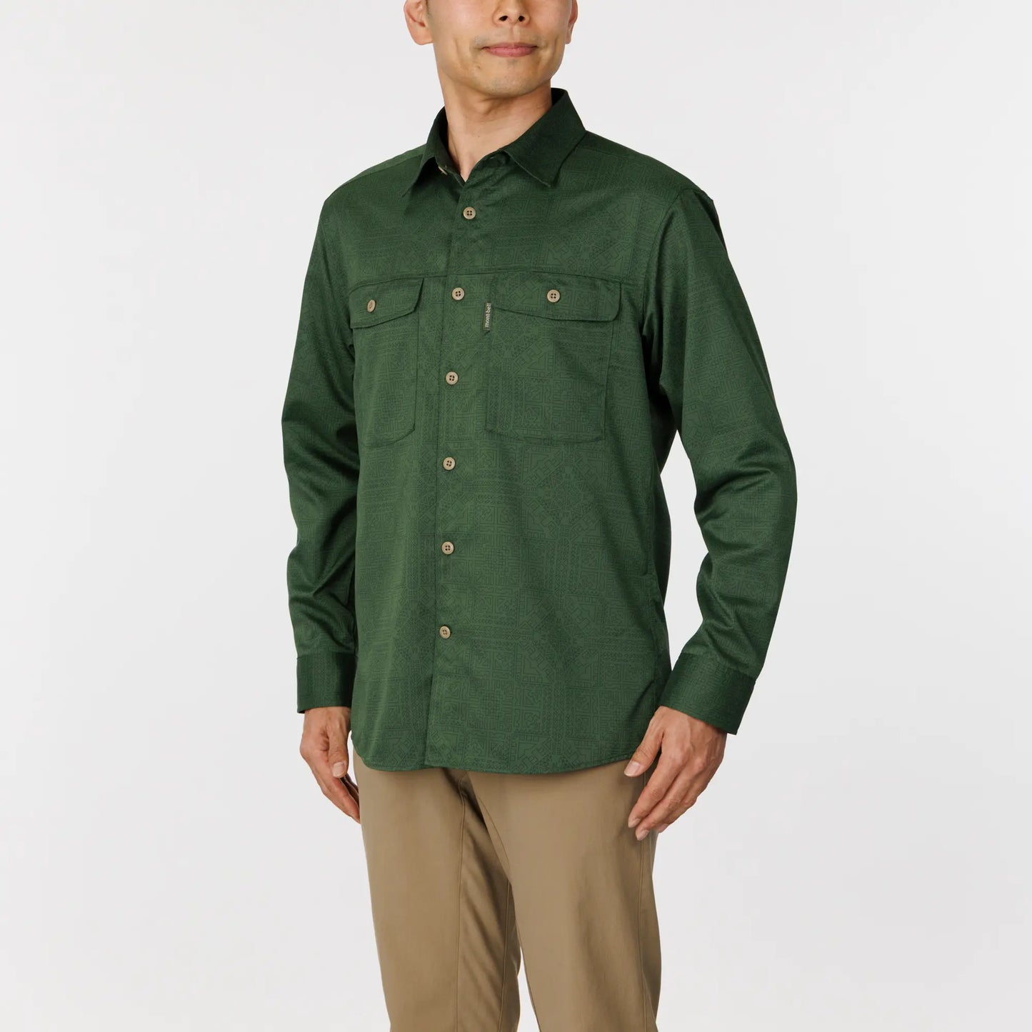 mont-bell: Wickron O.D. Print Shirt Men's