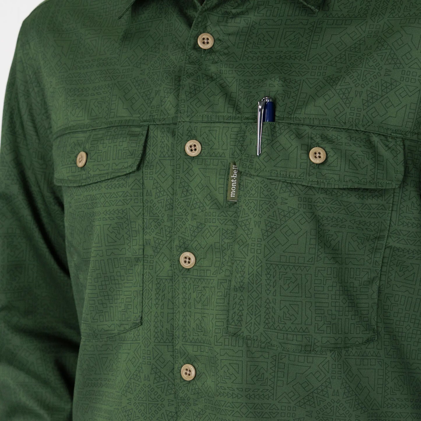 mont-bell: Wickron O.D. Print Shirt Men's