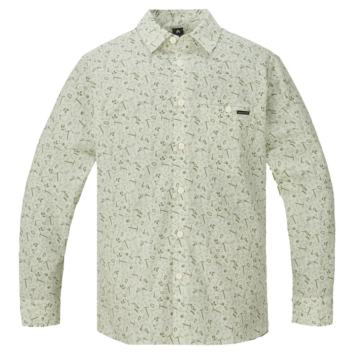 mont-bell: Wickron Light Print Long Sleeve Shirt Men's