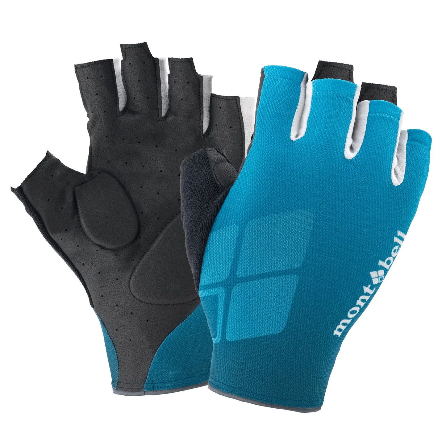 mont-bell: Wickron Cool Print Cycling Fingerless Gloves