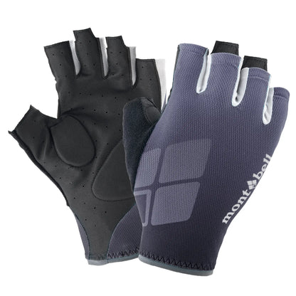 mont-bell: Wickron Cool Print Cycling Fingerless Gloves