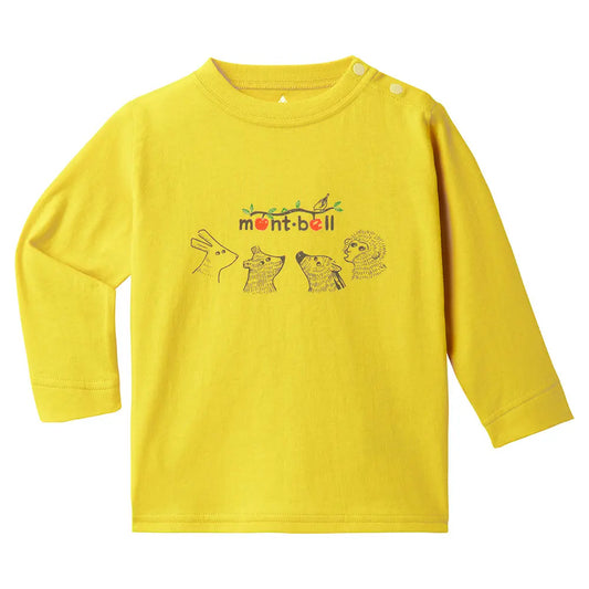mont-bell: Cotton Long Sleeve T Baby's Forest Animals 80 - 90