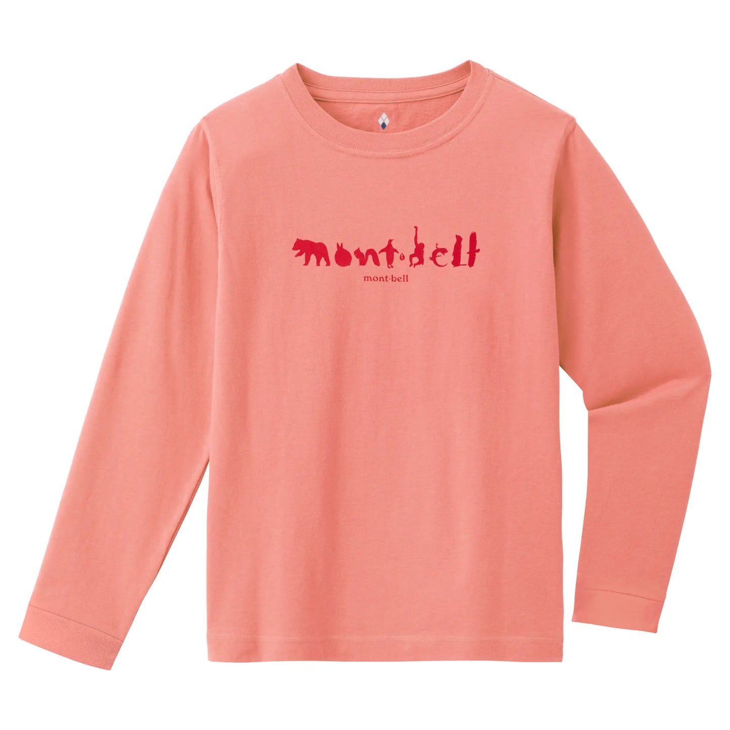 mont-bell: Cotton Long Sleeve T Kid's Animal Logo 140-160