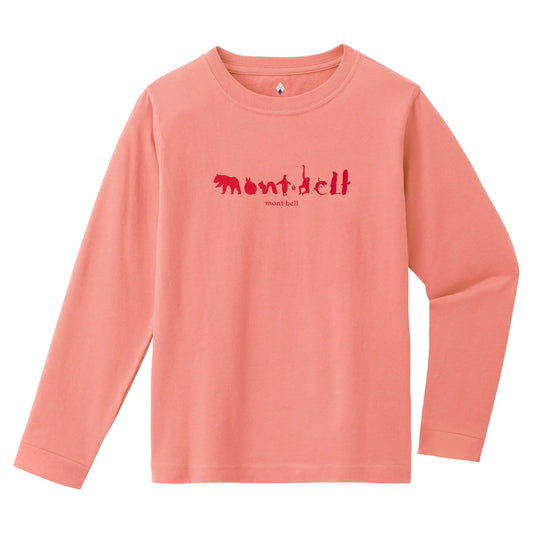 mont-bell: Cotton Long Sleeve T Kid's Animal Logo 140-160