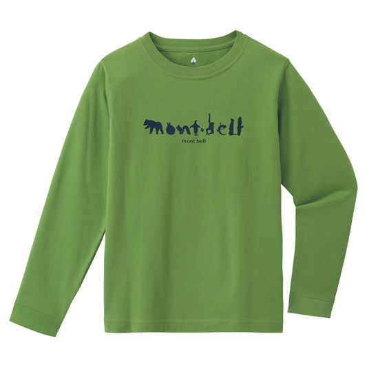 mont-bell: Cotton Long Sleeve T Kid's Animal Logo 140-160